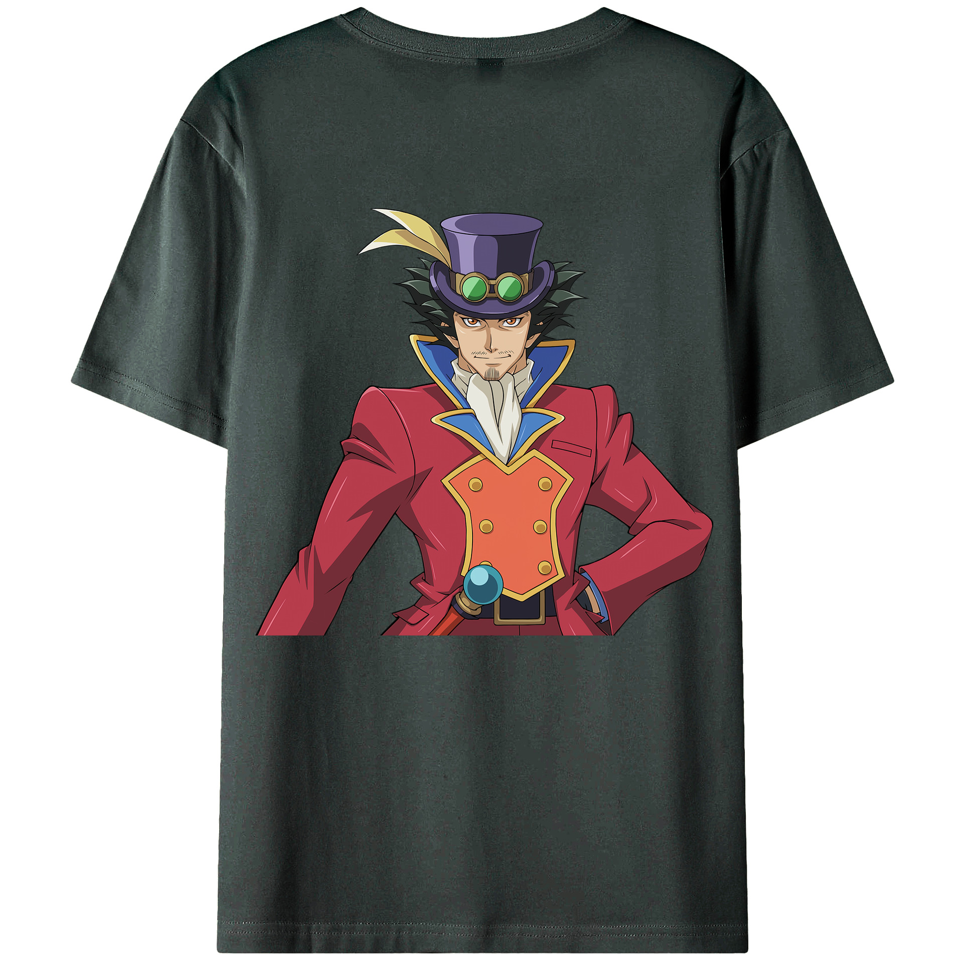 （画像用） 遊☆戯☆王 Yu-Gi-Oh! 綿100％ メンズ半袖Tシャツ（バックプリント） 通気性
